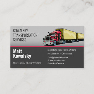 Transportation & Logistic   Truck Business Card