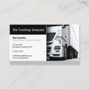 Transportation & Logistic   Truck Business Card
