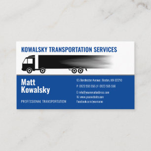 Transportation & Logistic Truck Business Card