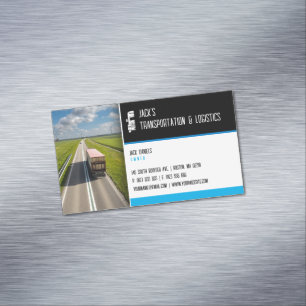 Transportation & Logistic Truck Magnetic Business Card