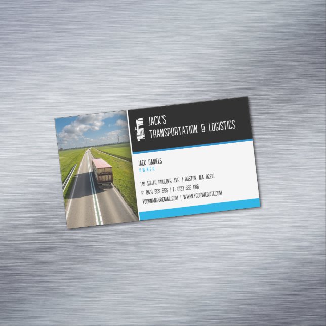 Transportation & Logistic | Truck Magnetic Business Card (In Situ)