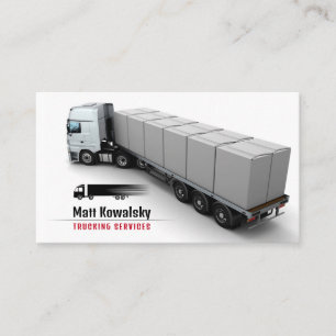 Transportation & Logistic Trucking Services Business Card