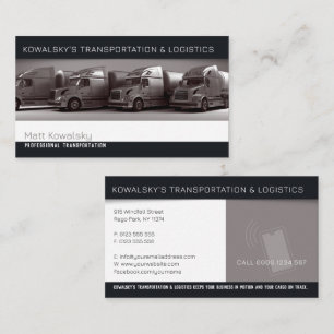 Transportation & Logistic   Trucks Business Card