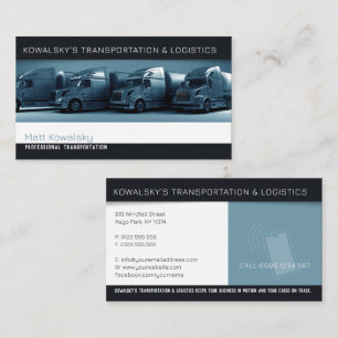 Transportation & Logistic Trucks Business Card