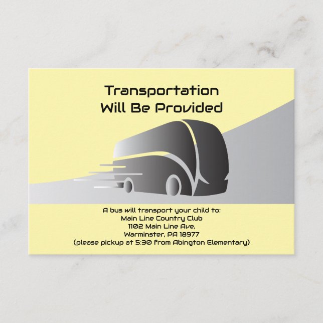 Transportation Party Mini Bus Card Transport Van (Front)