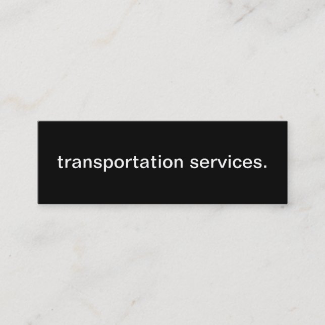 Transportation Service Business Card (Front)