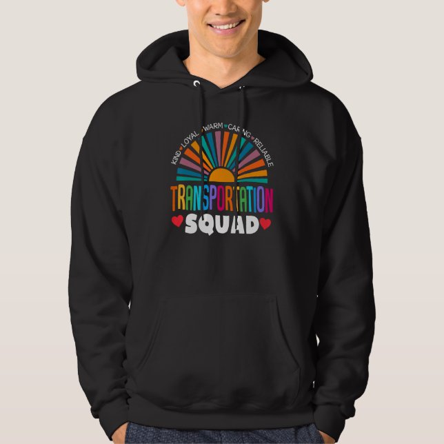 Transportation Squad Back To School Bus Driver Mon Hoodie (Front)