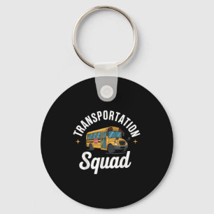 Transportation Squad Back To School Bus Driver Mon Key Ring