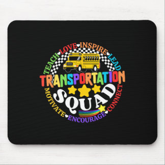 Transportation Squad Back To School Bus Driver Mon Mouse Mat