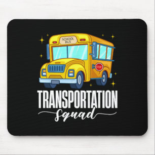 Transportation Squad First Day School Bus Welcome Mouse Mat
