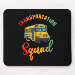 Transportation Squad Funny Bus Driver Back To Scho Mouse Mat