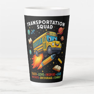 Transportation Squad Funny School Bus Driver Latte Mug