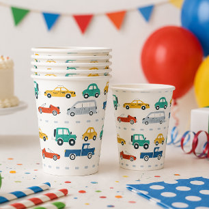 Transportation Theme Birthday Paper Cups