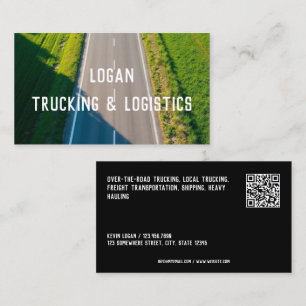 Transportation Trucking Custom QR Business Card