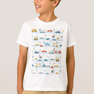 Transportation Trucks and Cars Cute Kids T-Shirt