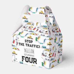 Transportation Vehicles Cars Stop Traffic Birthday Favour Box