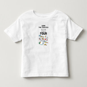 Transportation Vehicles Cars Stop Traffic Birthday Toddler T-Shirt