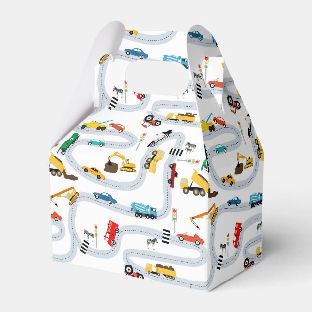 Transportation Vehicles Cars & Trucks Road Traffic Favour Box (Front Side)