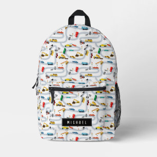 Transportation Vehicles Cars & Trucks Road Traffic Printed Backpack