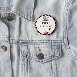 Transportation White Name 6 Cm Round Badge