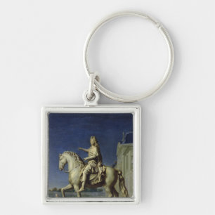 Transporting the Equestrian Statue of Louis Key Ring