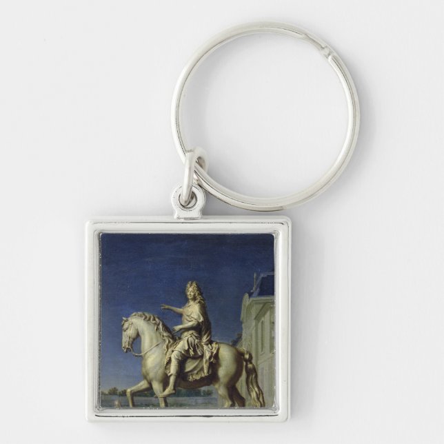 Transporting the Equestrian Statue of Louis Key Ring (Front)