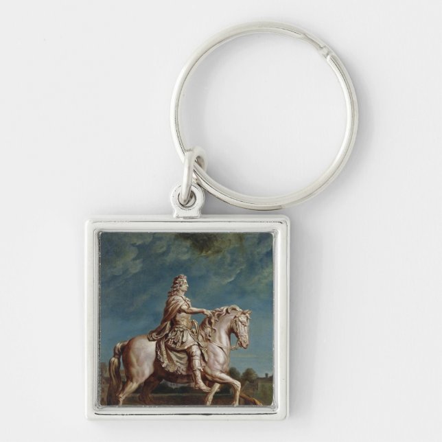Transporting the Equestrian Statue of Louis XIV Key Ring (Front)
