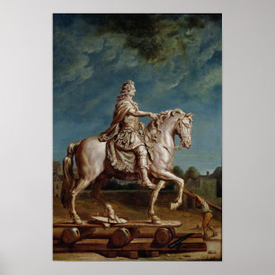 Transporting the Equestrian Statue of Louis XIV Poster