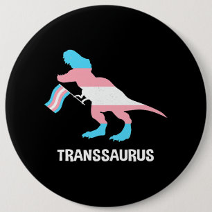 Transsaurus Transgender TRex Dinosaur LGBTQ Trans 6 Cm Round Badge