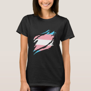 Transsexual Flag Half Transgender Vintage Flag Tra T-Shirt