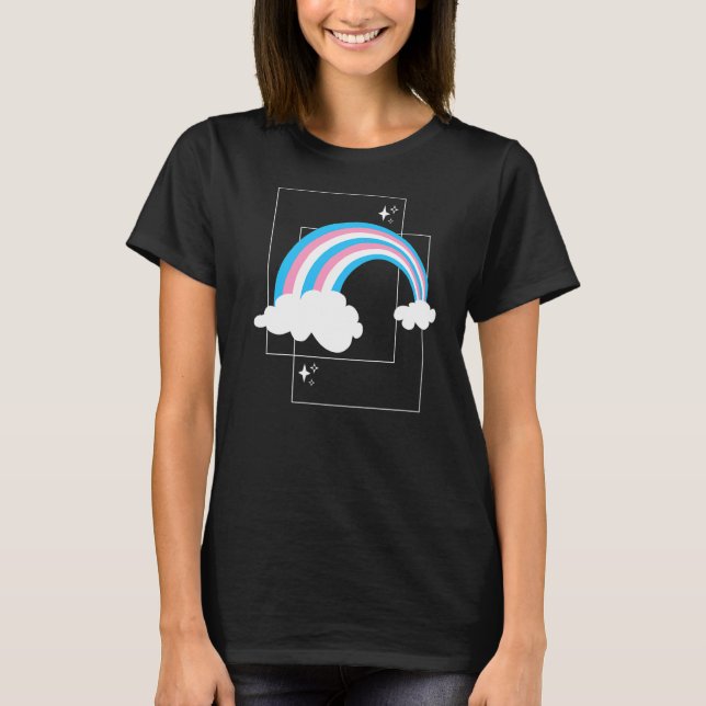 Transsexual Flag Trans Pride Queer Rainbow Transge T-Shirt (Front)