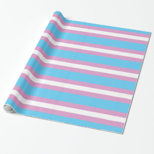 TRANSSEXUAL PRIDE STRIPES DESIGN -.png Wrapping Paper