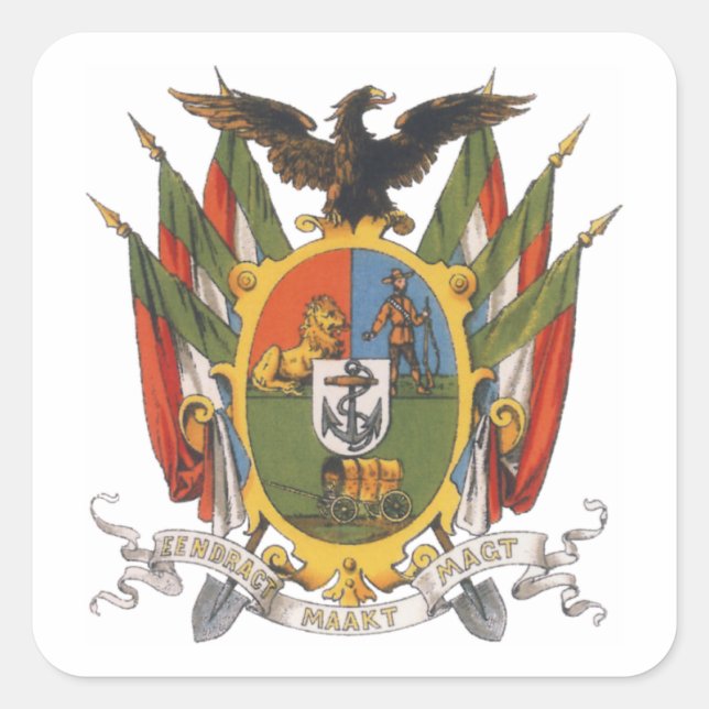 Transvaal Wapen Square Sticker (Front)