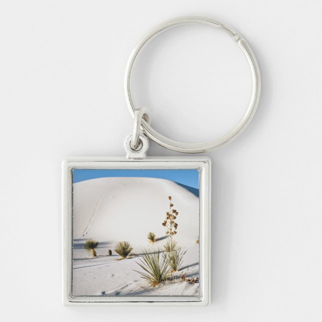 Transverse Dunes and Soaptree Yucca Key Ring (Front)