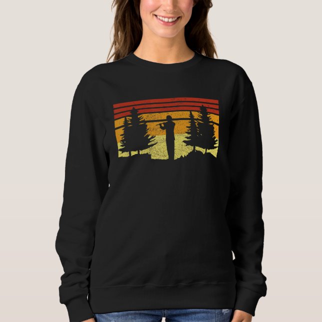 Transverse Flute Player Musician Flute Sweatshirt (Front)