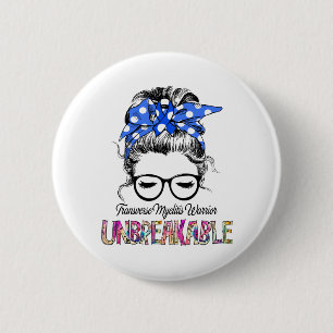Transverse Myelitis Awareness Ribbon Support Gifts 6 Cm Round Badge