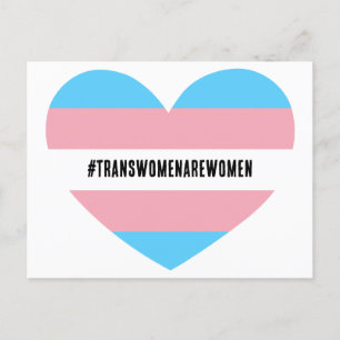 #TRANSWOMENAREWOMEN Heart Postcard