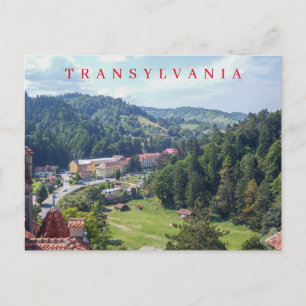 Transylvania Bran panoramic view postcard