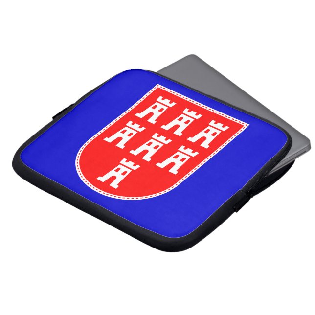 Transylvania coat of arms red white laptop sleeve (Front Top)