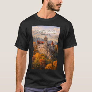 Transylvania Romania Illustration Travel Art Vinta T-Shirt