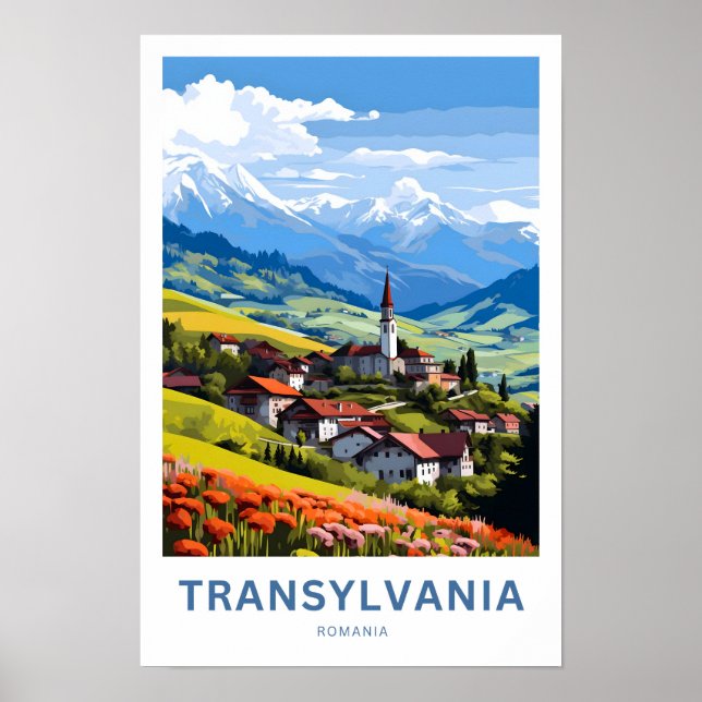 Transylvania Romania Travel Print (Front)