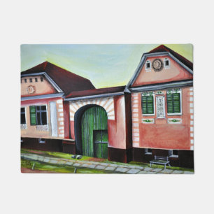 Transylvania, Romania, Watercolor Painting Doormat