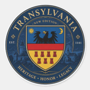 Transylvanian classic round sticker