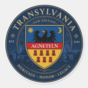 Transylvanian custom word classic round sticker