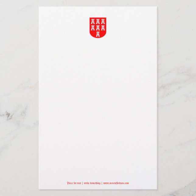 Transylvanian Saxons Crest Stationery (Front)