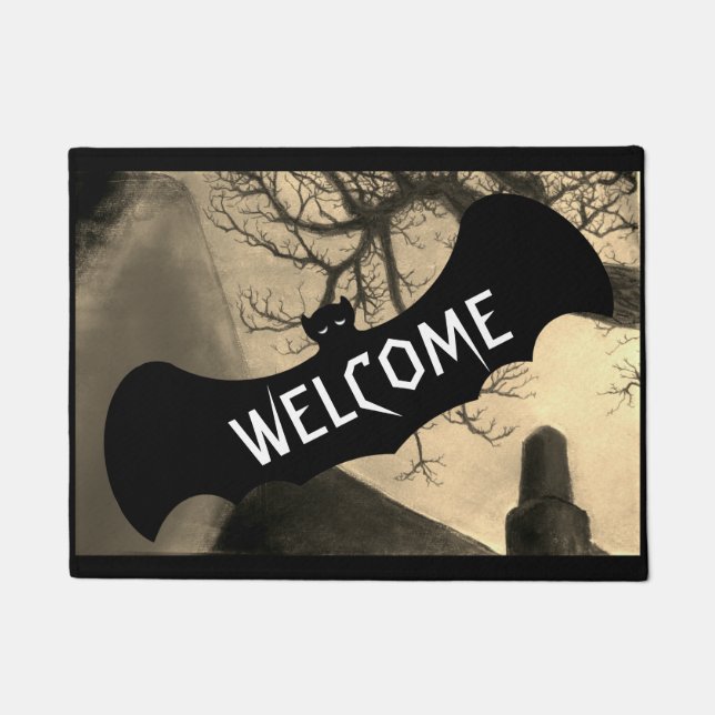 TRANSYLVANIAN WELCOME BAT by Jetpackcorps Doormat (Front)