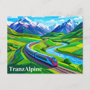 TranzAlpine (Southern Alps) New Zealand Postcard