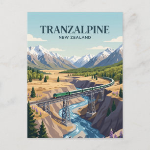 TranzAlpine (Southern Alps) New Zealand Postcard