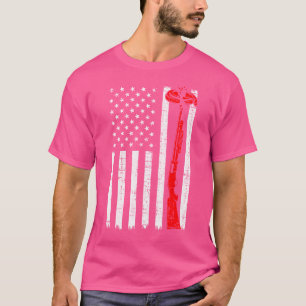 Trap Clay Shooting American Flag Sporting Clay Sho T-Shirt