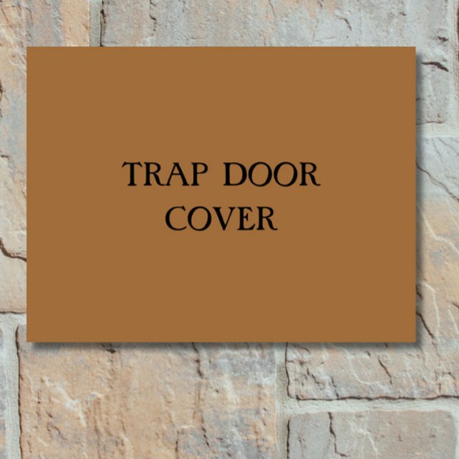 "TRAP DOOR COVER" Funny Introvert Antisocial Doormat (Finally, the perfect funny doormat for introverts and the antisocial! )
